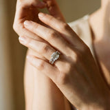 Vintage Sparkling Layered Silver Ring
