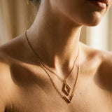Elegant V-Shaped Geometric Pendant Necklace