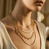 Triple-Layer Stainless Steel Necklace