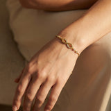 Adjustable Silver Bracelet with Infinity Symbol