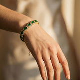 Elena Gold Emerald Bracelet