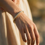Elegant Double-Row Gold Bracelet with Crystals