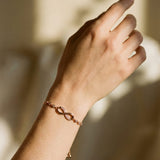 Adjustable Silver Bracelet with Infinity Symbol