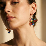 Acrylic Hummingbird Drop Earrings