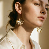 Vintage Gold Earrings with Petals