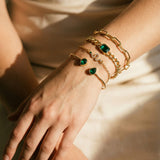 Green Crystal Bracelet Set