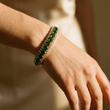 Gold and Green Bracelet