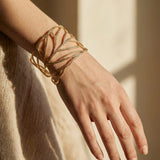 Vintage Leaf Pattern Bangle