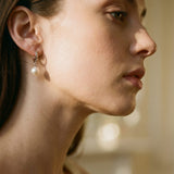 Pearl Earrings with Cubic Zirconia