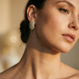 Gold Hoop Earrings with Pearls