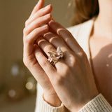 Sparkling Butterfly Ring with Cubic Zirconia