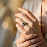 Natural Green Crystal Ring