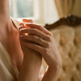 Gold Heart Ring with Crystals