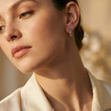 Gold Multicolour Cubic Zirconia Earrings