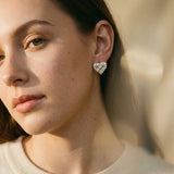 Elegant Crystal Heart-Shaped Earrings