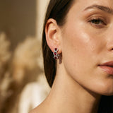 Sparkling Crystal Hoop Earrings