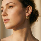 Vintage Gold Openwork Teardrop Earrings