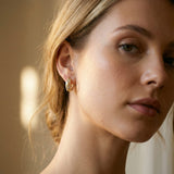 Sparkling Openwork Gold Hoop Earrings