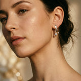 Elegant Irregular Gold Cubic Zirconia Earrings