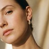 Gold Pearl Earrings