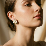 White Gold Cubic Zirconia Earrings