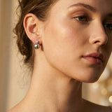 Elegant Black Pearl Cubic Zirconia Earrings