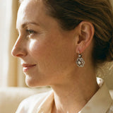 Vintage Mandala Earrings with Crystals