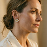 Elegant Gold Earrings with Petals