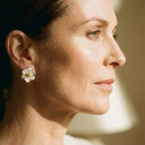 Elegant Gold Earrings with Petals