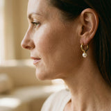 Gold-Plated Small Pearl Earrings