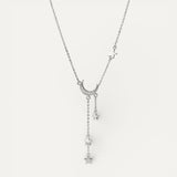 Silver Moon and Star Necklace