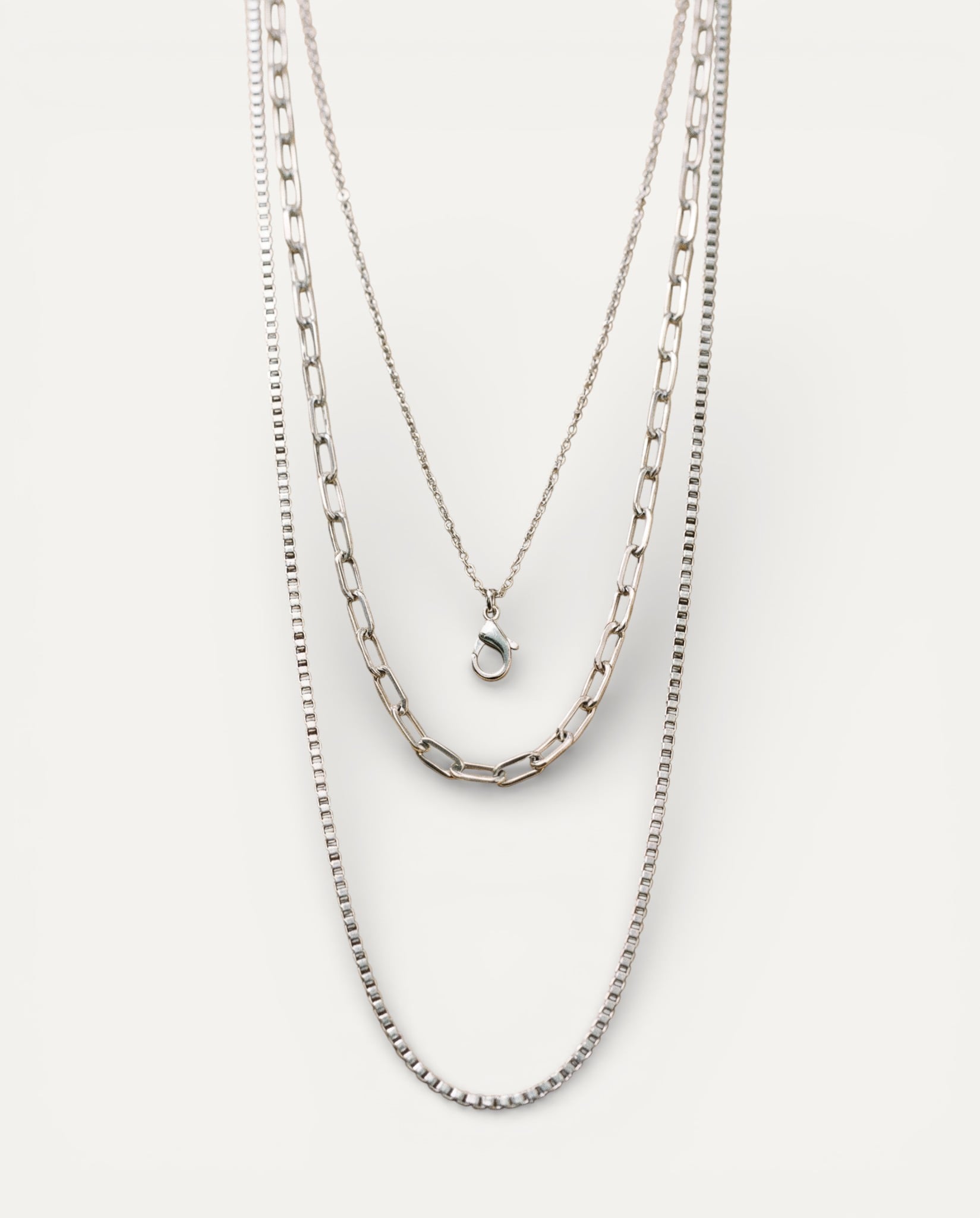 Triple-Layer Stainless Steel Necklace