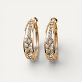 Elegant Sparkling Hoop Earrings