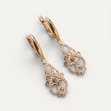 Elegant Gold Earrings with Cubic Zirconia