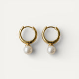 Gold-Plated Small Pearl Earrings