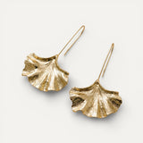 Vintage Gold Earrings with Petals