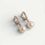 Pearl Earrings with Cubic Zirconia