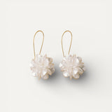 Elegant White Flower Earrings