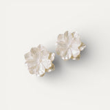 Simple White Petal Earrings