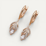 Elegant Sparkling Leaf Earrings