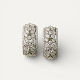 Sparkling Silver Rectangle Earrings