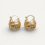 Vintage Gold Openwork Teardrop Earrings