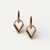Elegant Gold Triangle Earrings