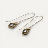 Vintage Leaf and Pearl Earrings