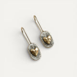 Vintage Silver and Gold Heart Earrings