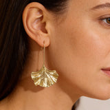 Vintage Gold Earrings with Petals