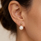 Gold Earrings with Pearls