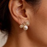 Dragonfly Earrings with Pearls