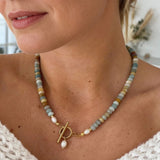 Vintage Gold Stone Necklace