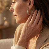 Vintage Blue Opal Gold Earrings